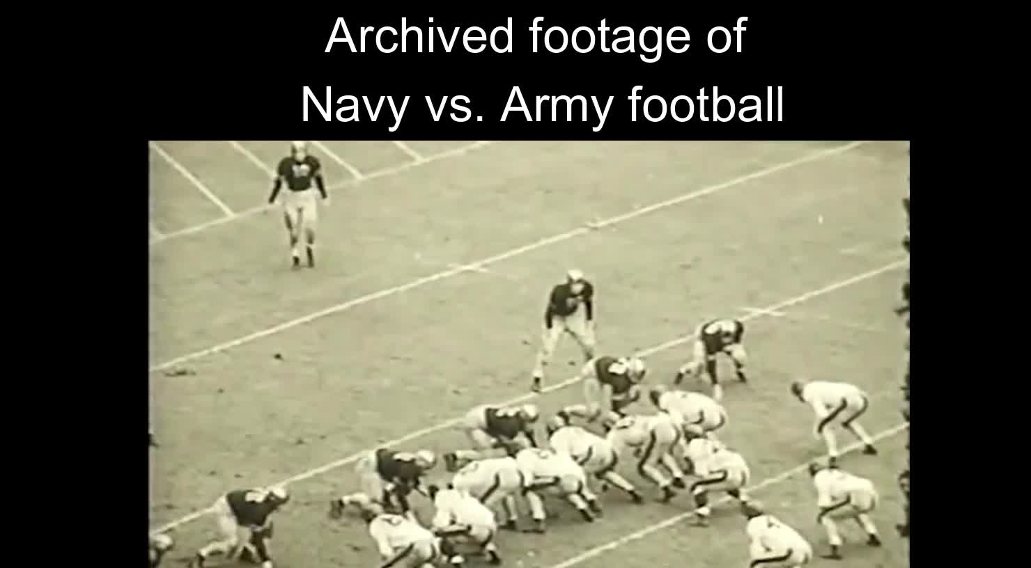 Archived footage of Army–Navy Game