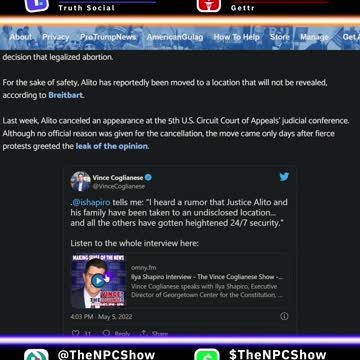 Alito's Family Moved To Secure Location