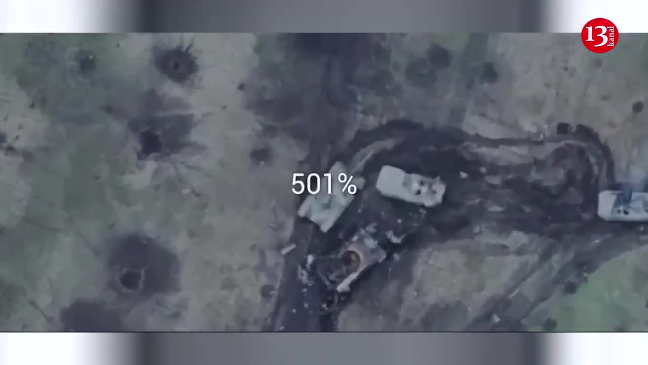 Ambushed with 4 vehicles, Russians fell down from the tank and ran away