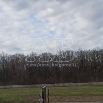 A jet-powered drone flies over Belgorod