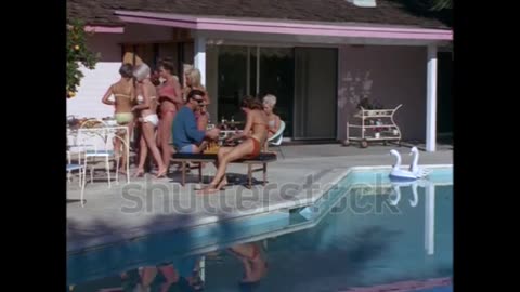 Girls from the 90s beautiful by the pool