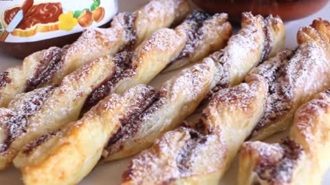 CHOCOLATE PUFF PASTRY TWISTS __ Quick and easy recipes