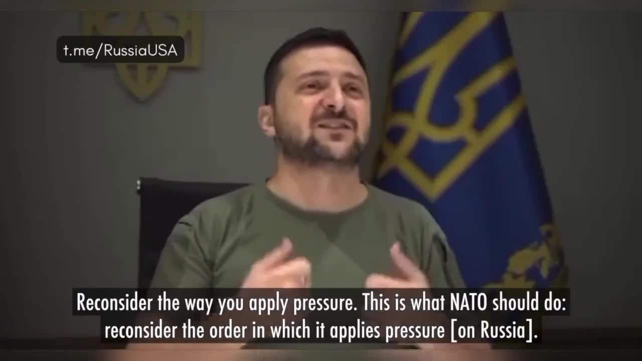 NEW - Ukraine's Zelensky calls on NATO to launch "preemptive strikes" against Russia