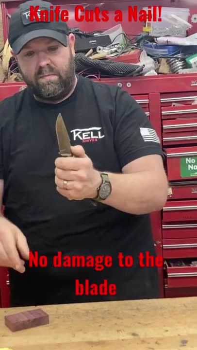 Can your knife do this. 😱I don’t think so! 😳Dont try this at home. #shorts #youtubeshorts