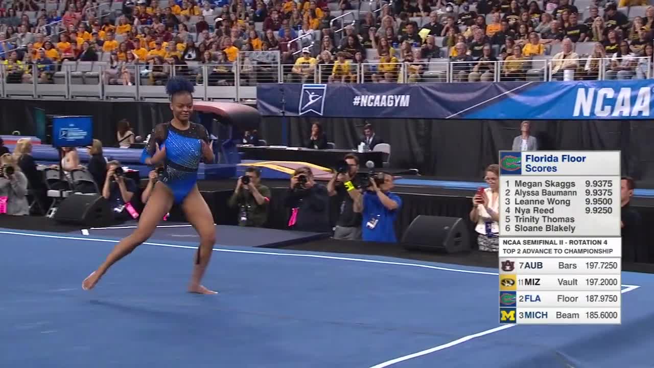 Trinity Thomas dazzles with this perfect 10 floor routine 👏🤩