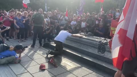 CasTrudeau's 'secret police' have stormed the war memorial *See Description*