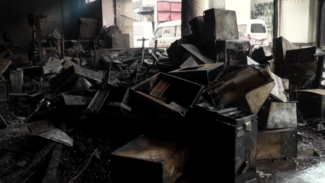 Fire torches Manila Central Post Office