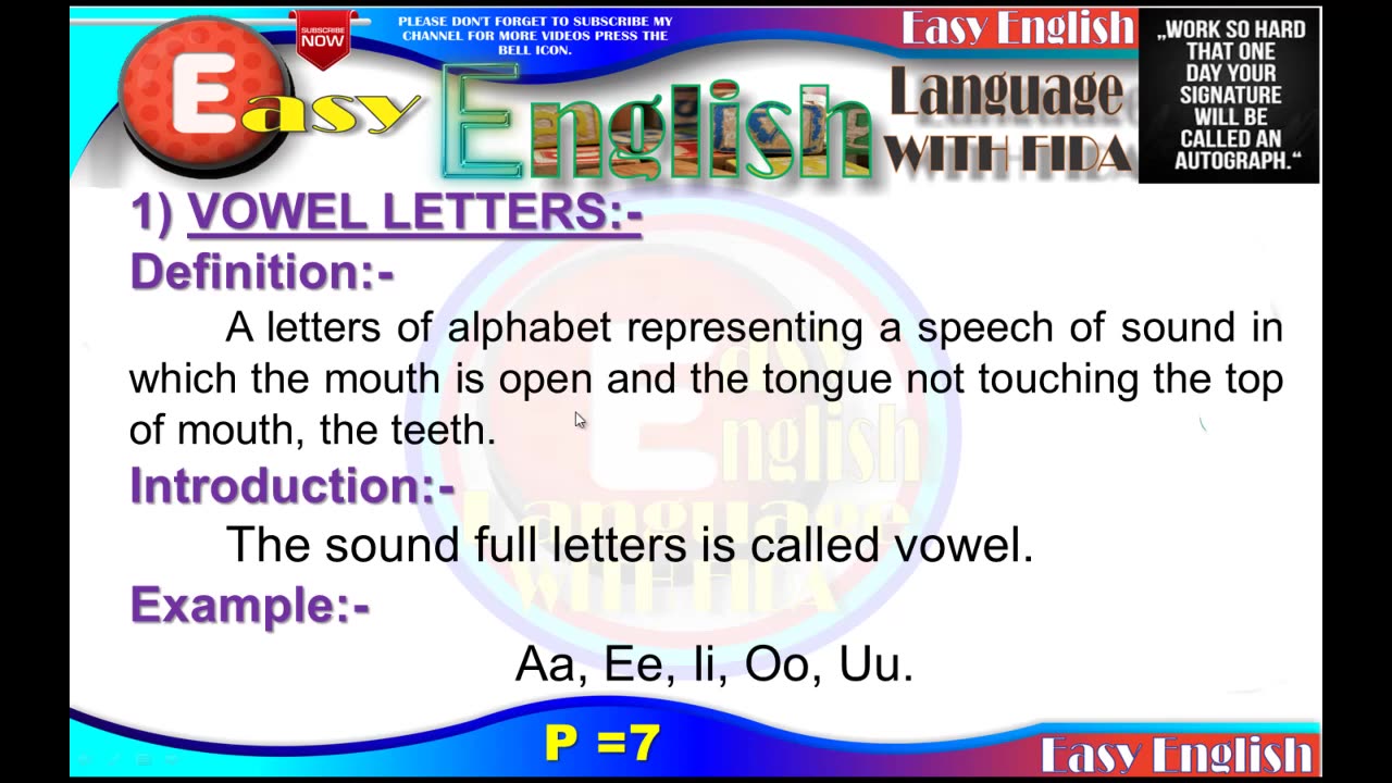 BASIC ENGLISH LANGUAGE GRAMMAR FOR BEGINNERS, CLASS NO-01