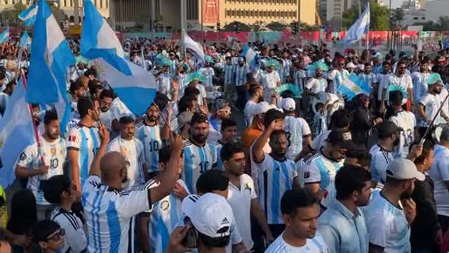 Argentina fans Qatar