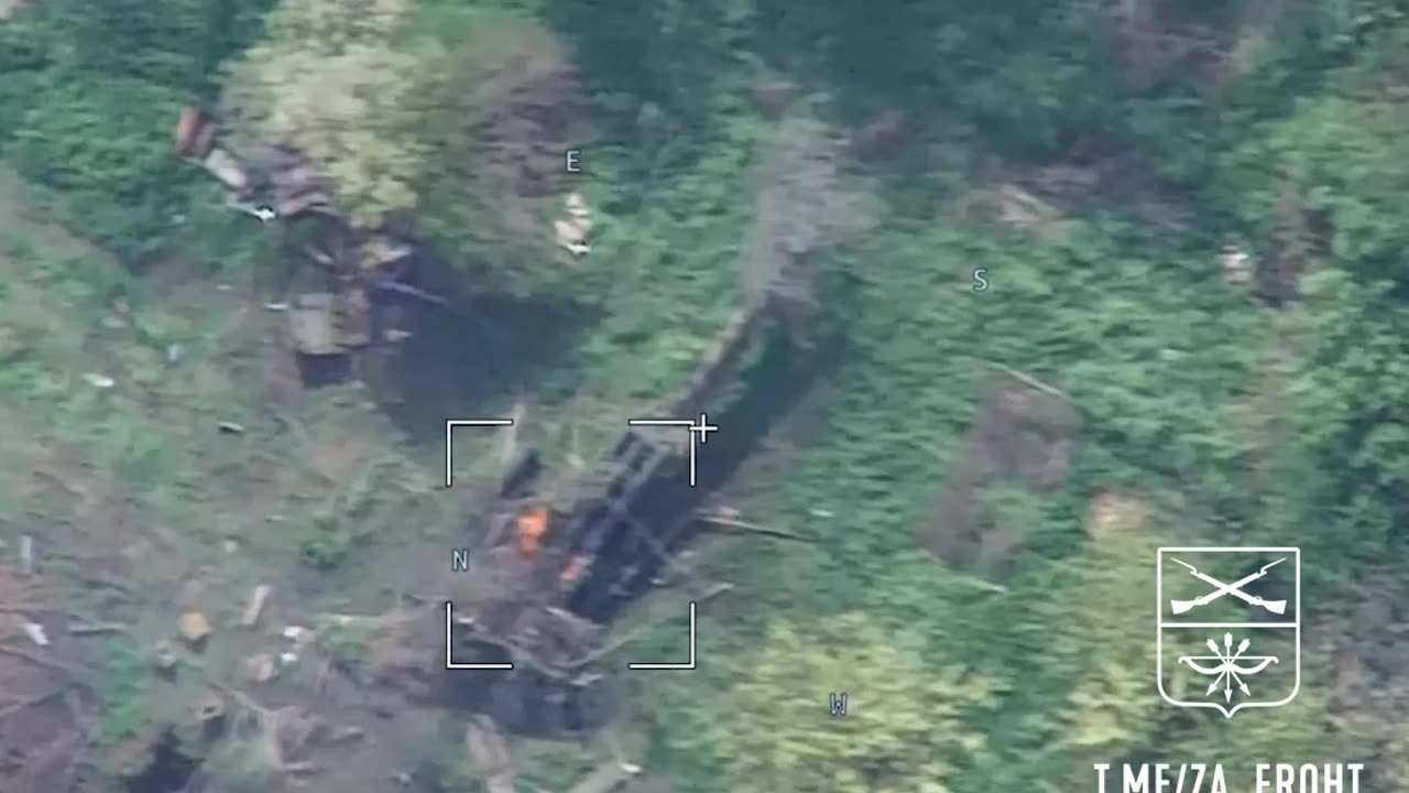 RAF Lancet drone strikes Ukrainian American M-777 Howitzer