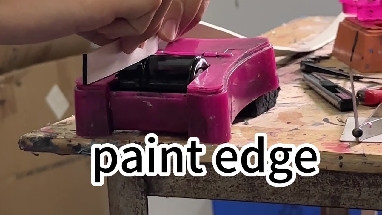 paint edge #fyp #factory #foryou #oem #odm #bagsmaking #manufacturing #hanbagfactory