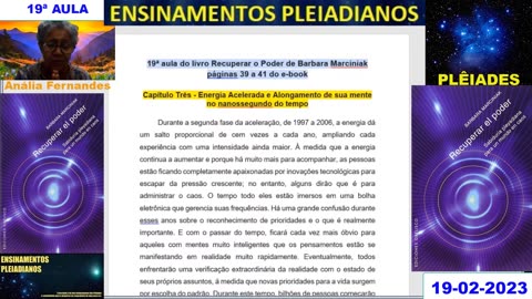 19ª Aula do Livro "Recuperar O Poder" Barbara Marciniak 19-02-2023. (H.Q.)