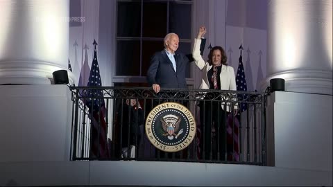 President Joe Biden and family watch July 4th fireworks from White House