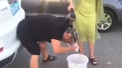 Wash your hair and do a front flip