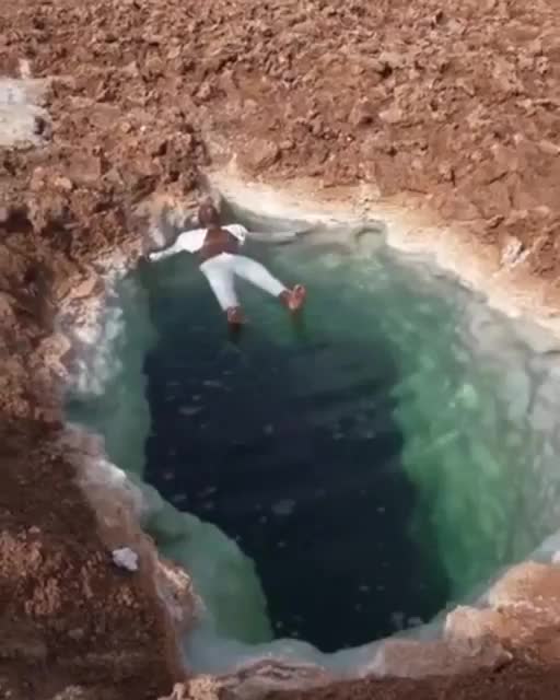 The water in the Siwa oasis is so salty that you can't drown in it