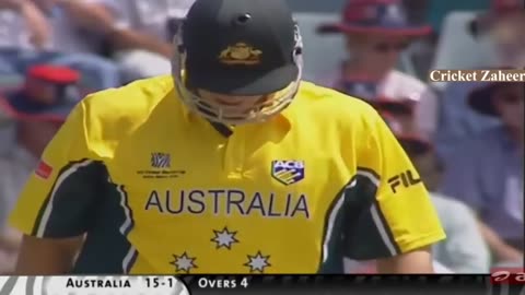 Shoaib Akhtar vs Mathew Hayden - Fastest spell vs Australia World Cup 2003