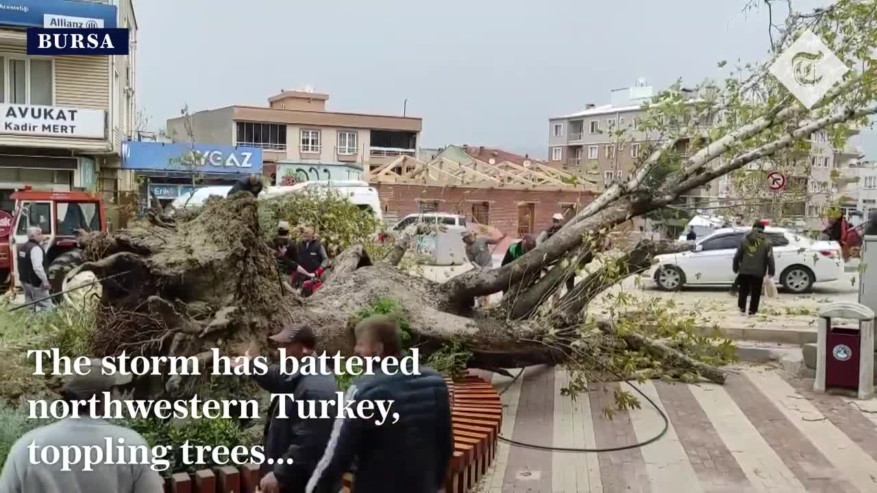 Storm in Turkey kills at least four people, topples clock tower and overturns trucks