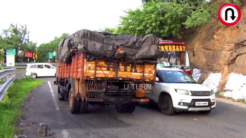 Bus Driver Struggling to Turn in Hairpin Bend