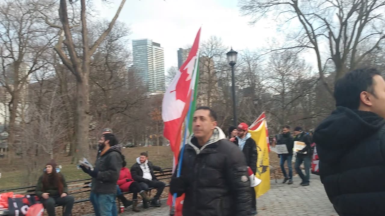 Toronto WorldWide Freedom March, returning to Queen's Park, February 18, 2023