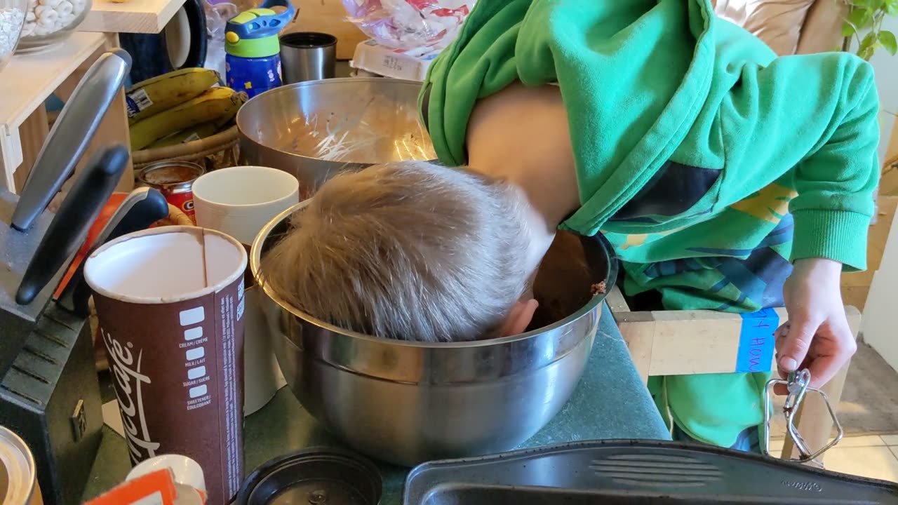 Licking the bowl
