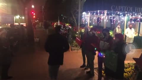 Republican Yells Over Democrat Singing Protesters on Capitol Hill