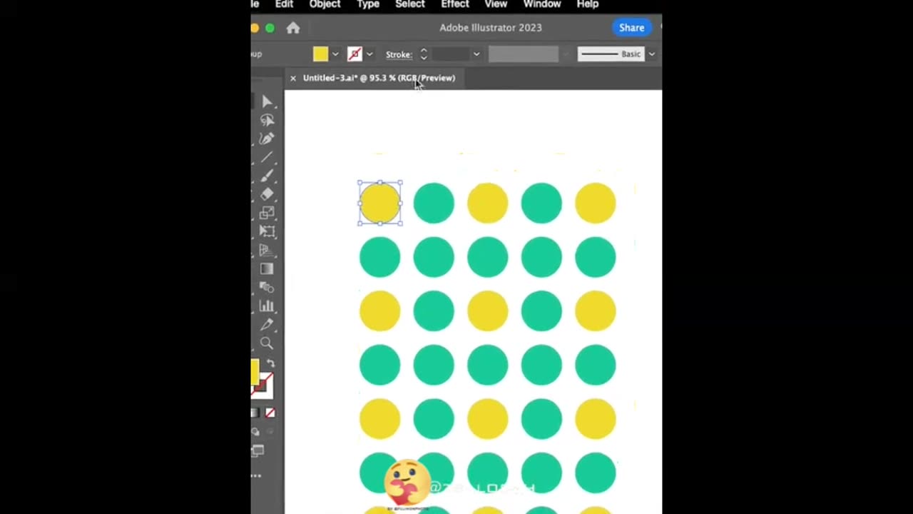 Magic of eyedropper tool in AI #graphicdesign #art #illustrator #ilustratortutorial