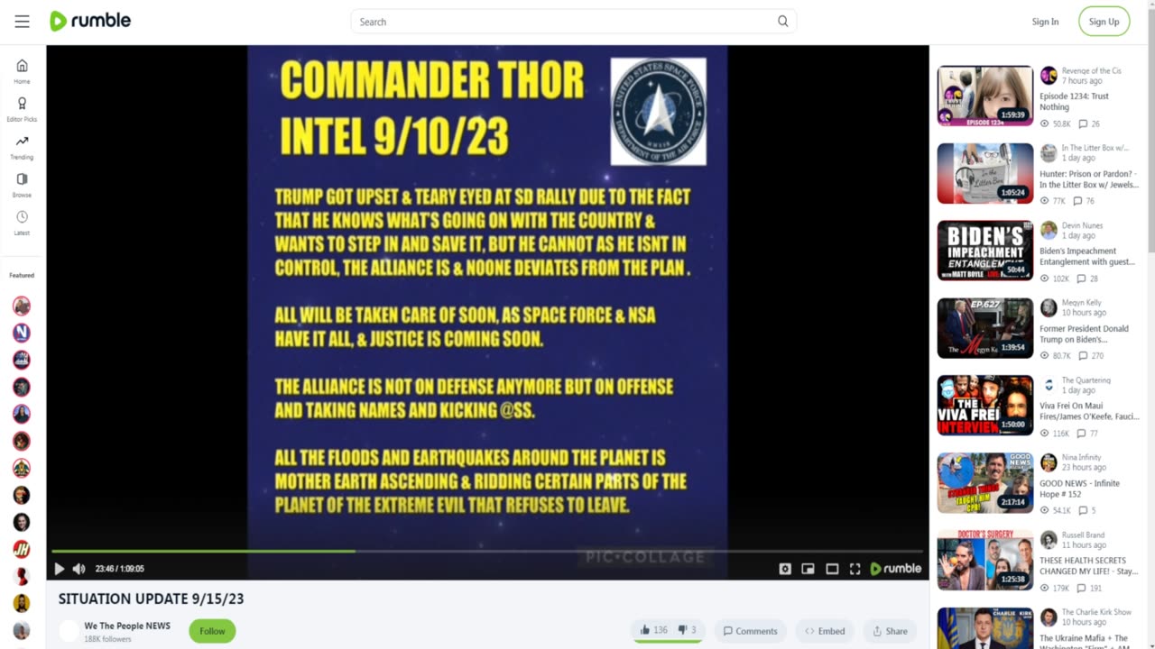 rumble - the alliance is not on defense anymore but on offense and taking names and kicking ass!