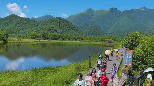 Is this the one who picked the ground per? Shennongjia Dajiuhu Lake is a cool summer resort