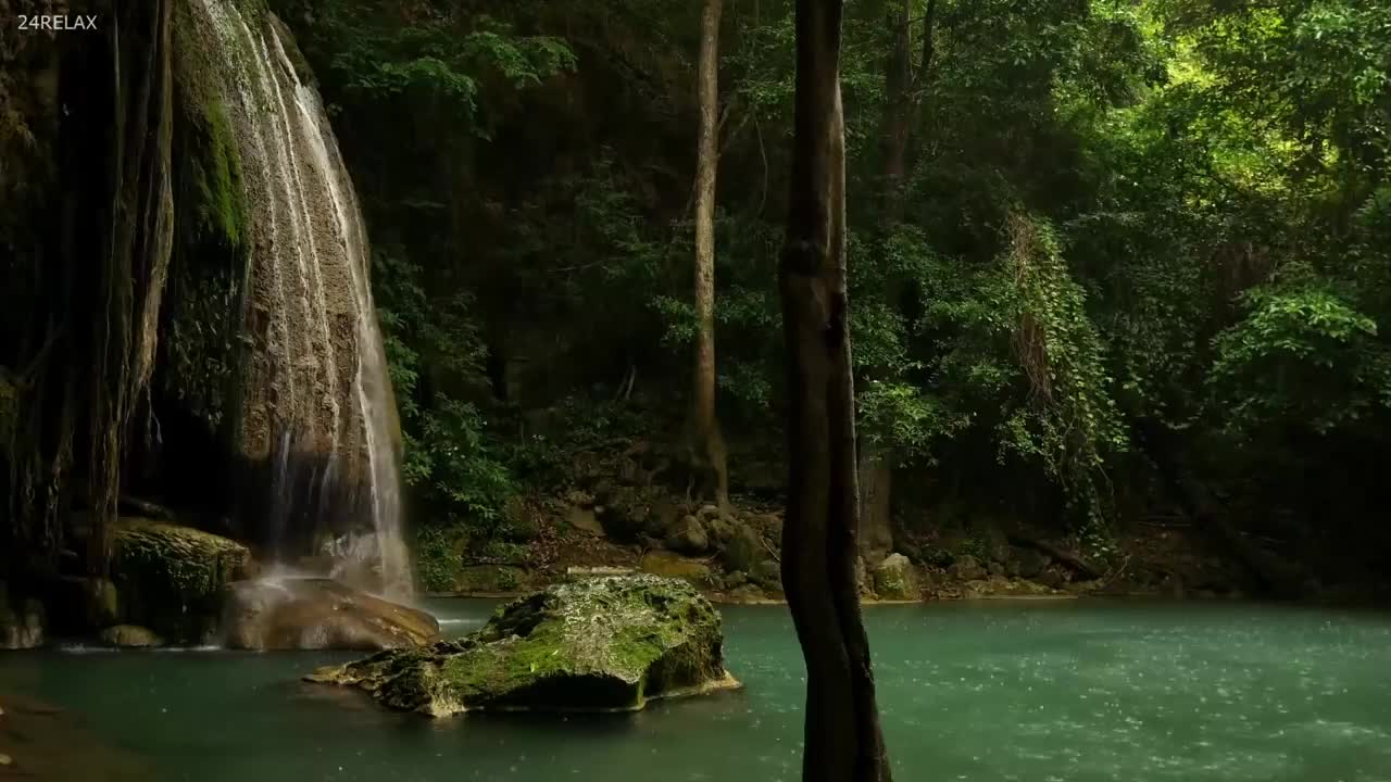 10 hrs Native American Flute Music: Waterfall and Rain Sounds: Relaxing, Meditation, Music