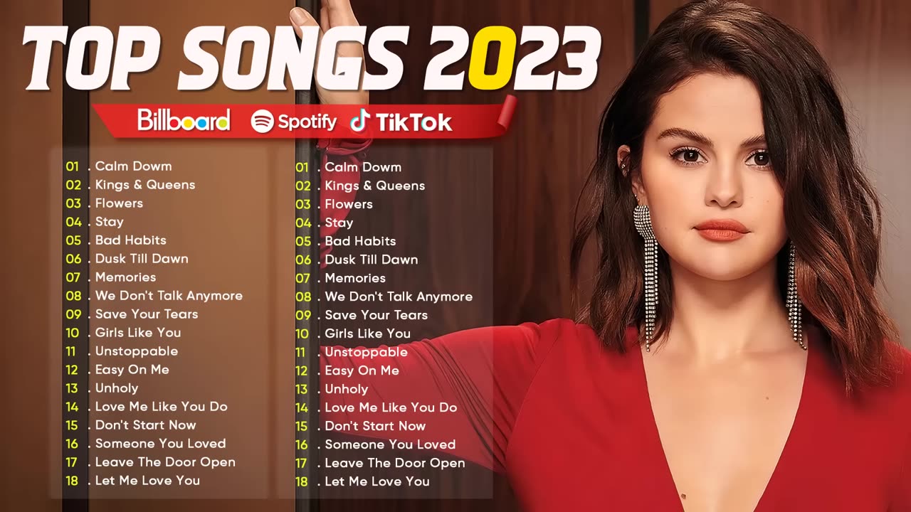 Top Charts!!! Selena Gomez, Miley Cyrus, The Weeknd, Dua Lipa, Maroon 5, Adele Billboard top 100