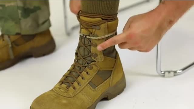 How to tie and blouse your military boots