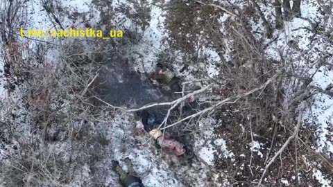 Russian drone strikes Ukrainian position