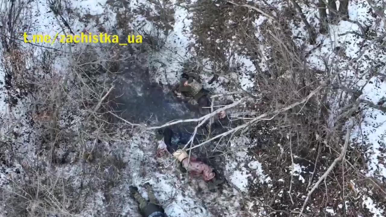 Russian drone strikes Ukrainian position