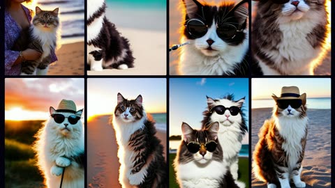 SUNNY BEACH CATS [4K]