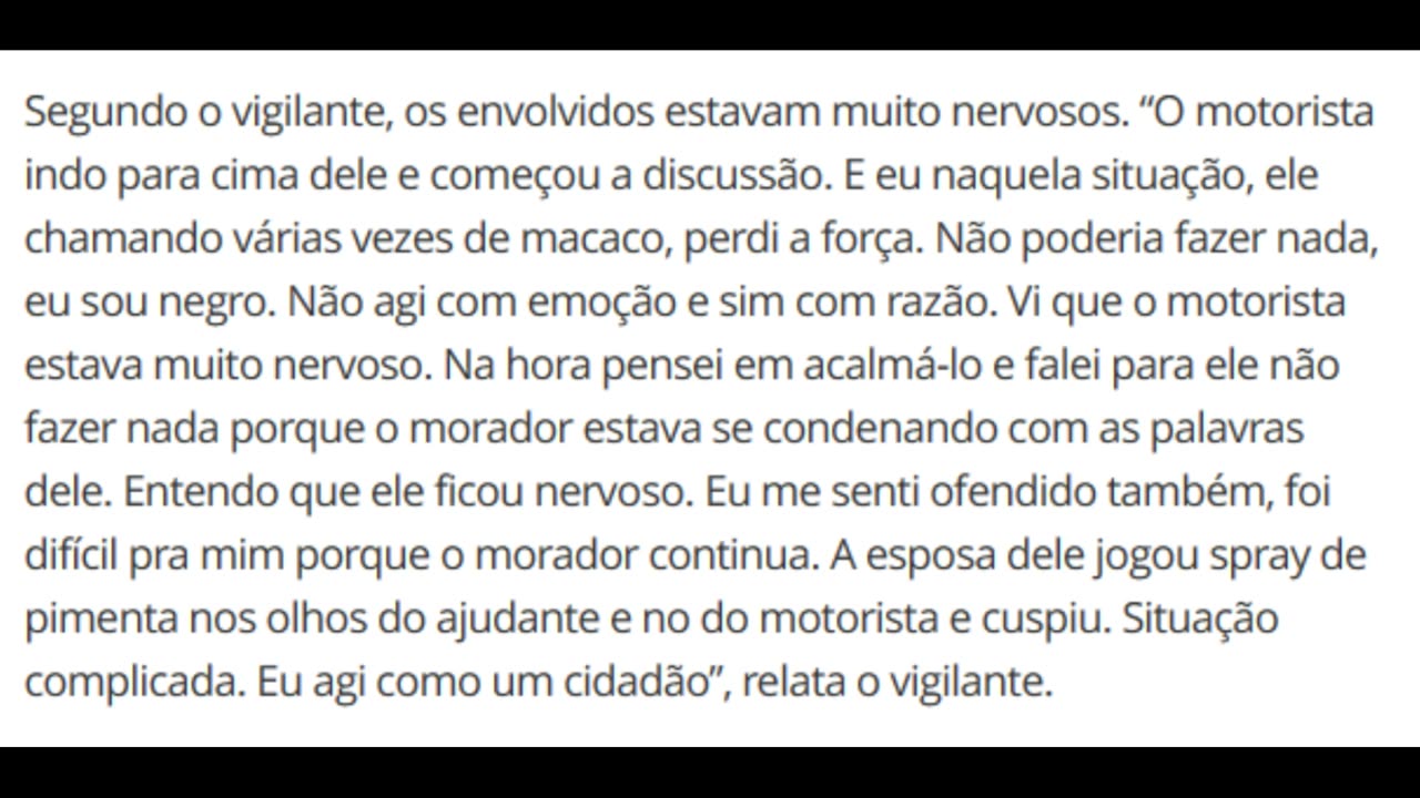 O contexto da reação do negro que deu um s0co num racista