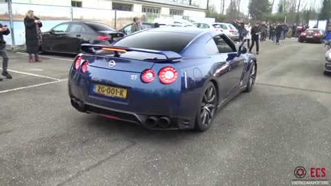 aventador huracan | 992 gt3 Supercars Revving at Car Meet - Armytrix GT-R, Quicksilver R8