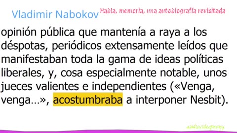 Vladimir Nabokov - Habla, memoria, una autobiografía revisitada 3/3