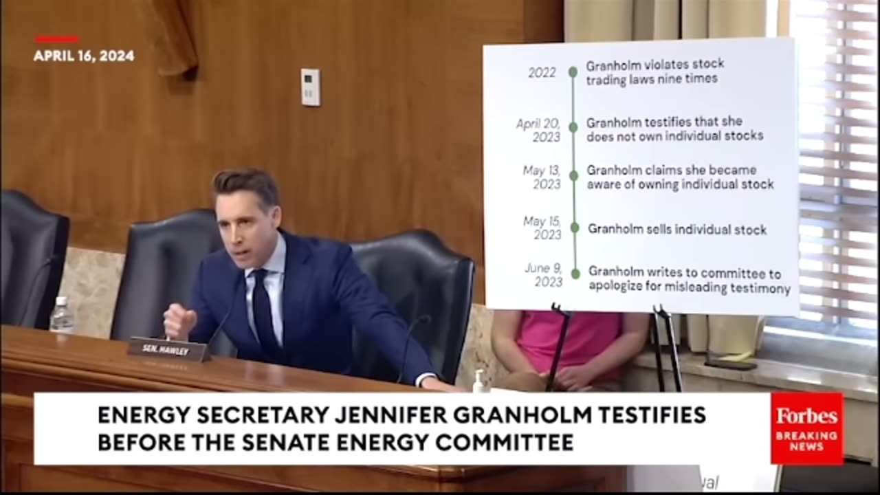 🔥 Senator Hawley grills Sec. Jennifer Granholm