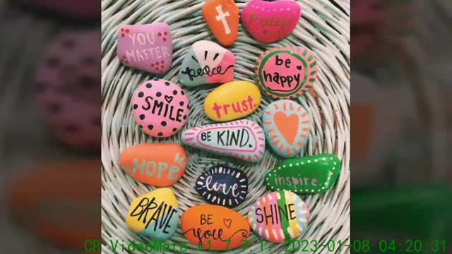 attractive handmade pebble painting designs and craft latest stone art