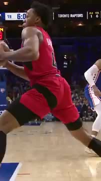 Embiid KICKS Scottie Barnes IN THE FACE!💀👀 #shorts