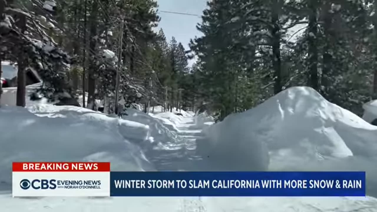 Winter storm to slam California with more snow and rain.