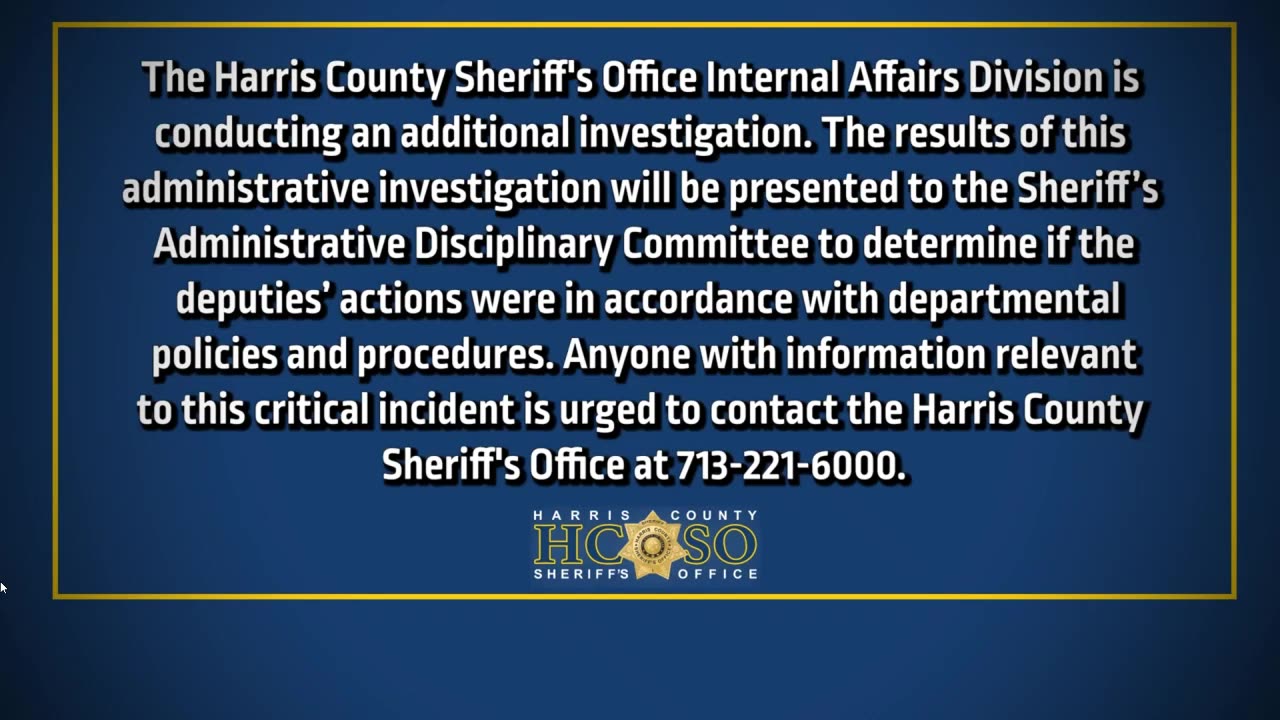 Harris County Sheriff Officer Involved Shooting of Anthony Turner