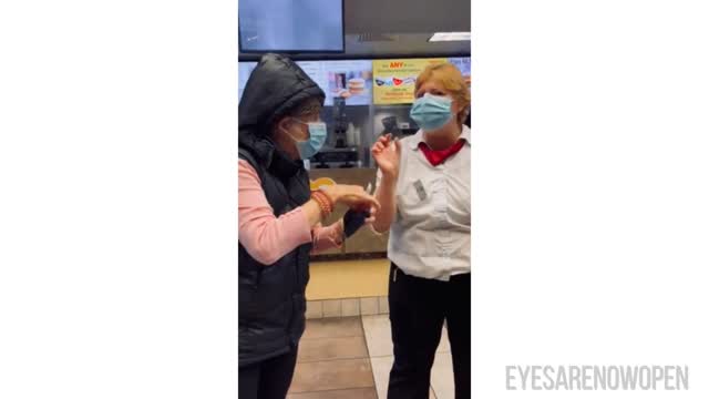 Elderly Lady Gets Thrown Out Of McDonald's For Not Being Able To Show Proof Of Covid-19 Vaccine.