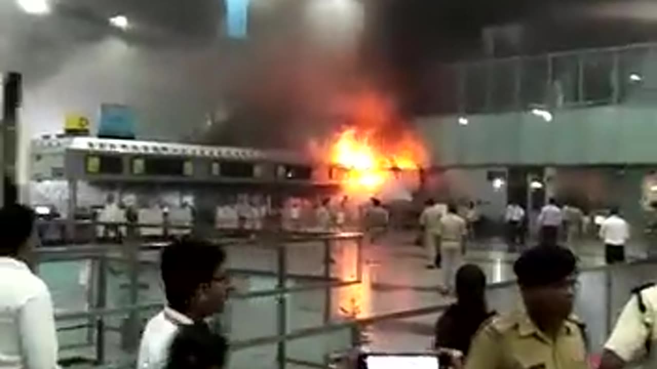 Fire breaks out inside Netaji Subhash Chandra Bose international Airport in Kolkata, India