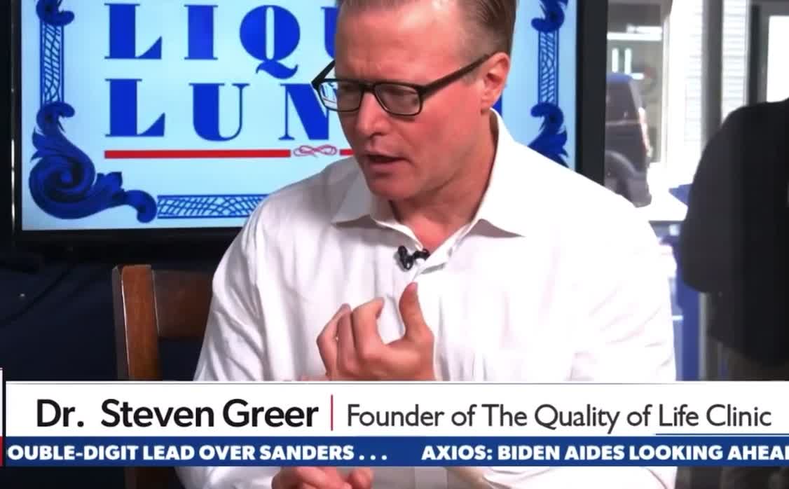 Steven E Greer, MD saying masks might work