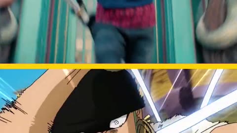 Zoro vs Mihowk (anime x live action) fight. 🔥😍