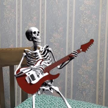 Skeleton guitar