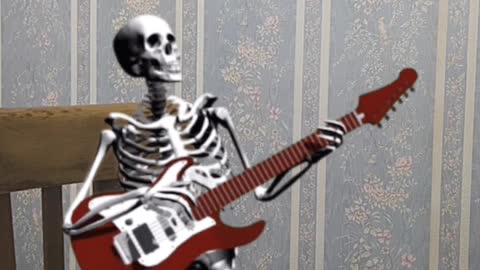 Skeleton guitar