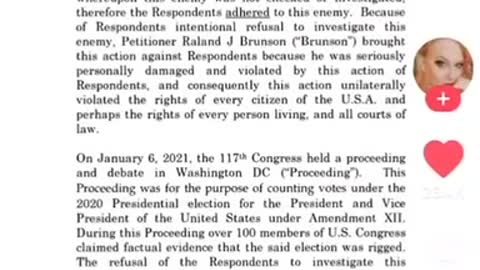 Court treason lawsuit 22-2007 before the Supreme Court requiring answer by Nov 23, 2022