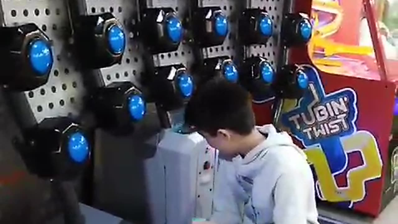 Boy is playing and enjoying his favourite indoor game